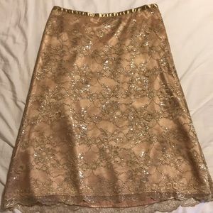 Sparkly gold skirt size 2